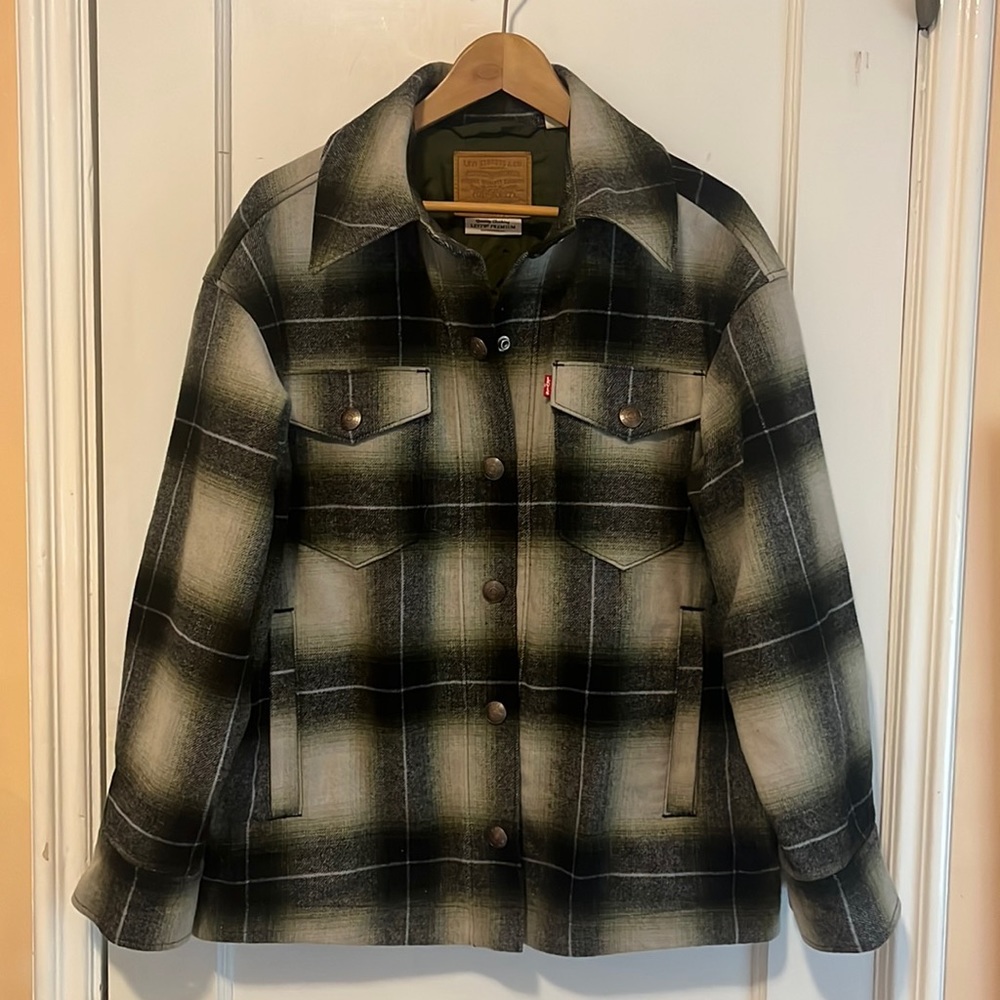 Levi’s Wool Plaid Shirt Jacket - Picture 2 of 5